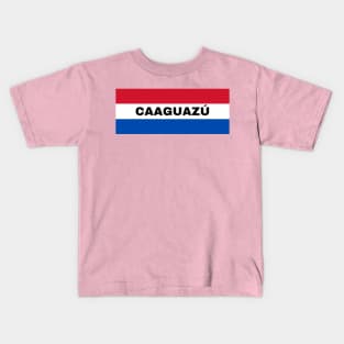 Caaguazú City in Paraguay Flag Colors Kids T-Shirt